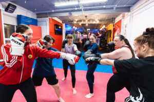Women-Only Sanda Kickboxing circle